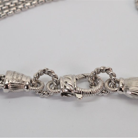 Judith Ripka Triple Strand Station Necklace w CZ Elements - Picture 3 of 6